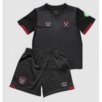 Camisa de Futebol West Ham United Equipamento Secundário Infantil 2024-25 Manga Curta (+ Calças curtas)